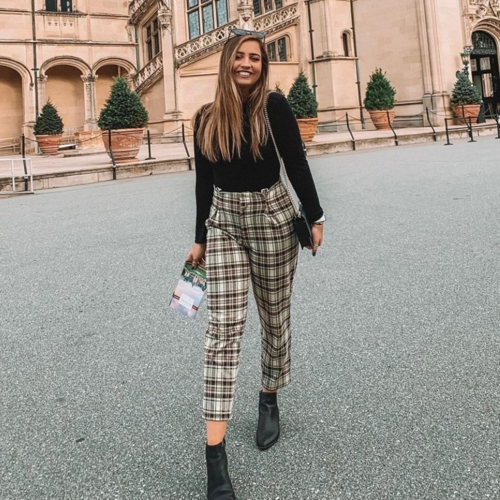 Free people plaid trousers